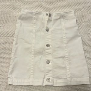 White jean skirt